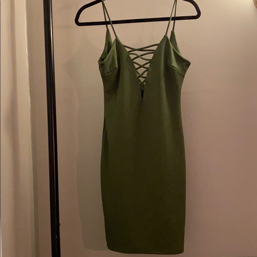 Charlotte Russe Green Midi Dress